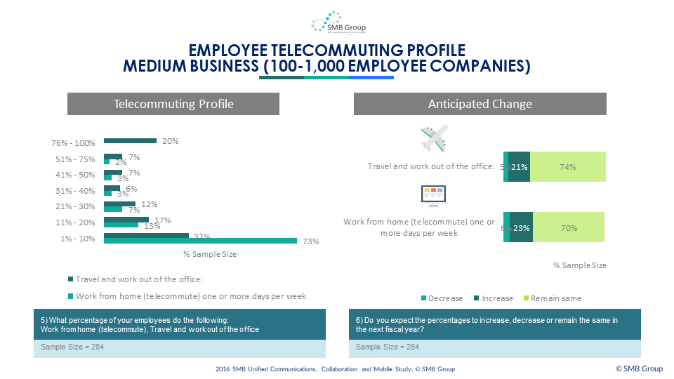 Employee Telecommuting Profile - Medium Business