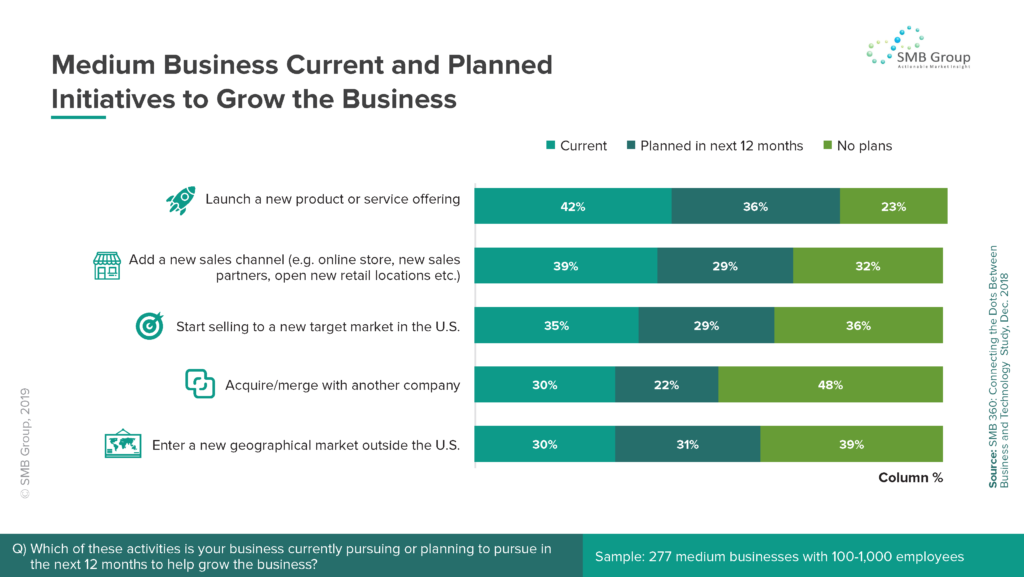 Medium Business Current and Planned Initiatives to Grow the Business